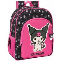 School Bag Kuromi Black Fuchsia 32 x 38 x 12 cm
