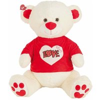 Teddy Bear Love Glitter T-shirt Beige 90 cm
