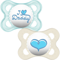 MAM Style Pacifier I Love Daddy Blue - 2 pcs
