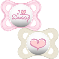 MAM Style Pacifier I Love Daddy Pink - 2 pcs