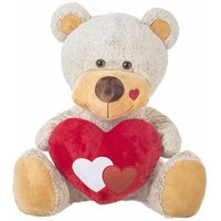 Fluffy toy Beige Bear Heart 110 cm