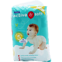 Dimple Active & Soft nappies Size 5 – 14 pcs