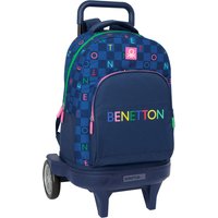 School Bag Benetton Damero Navy Blue 33 x 45 x 22 cm
