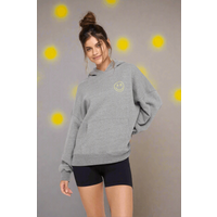 Spiritual Gangster SG Smiley Easy Hoodie Size: L Colour: Grey