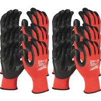 Milwaukee Cut Level 3 Dipped Work Gloves Black / Red 2XL Pack of 12