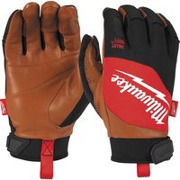 Milwaukee Hybrid Leather Work Gloves Brown / Red L