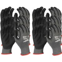 Milwaukee Cut Level 5 Dipped Work Gloves Black / Grey L Pack of 12