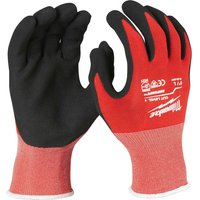 Milwaukee Cut Level 1 Dipped Work Gloves Black / Red L Pack of 1