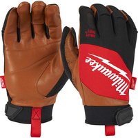 Milwaukee Hybrid Leather Work Gloves Brown / Red XL