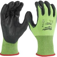 Milwaukee Hi Vis Cut Level 5 Dipped Work Gloves Black / Yellow L Pack of 1