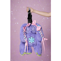 Minga London x Ema Gaspar Bunny Plush Backpack Colour: Purple