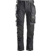 Snickers 6241 Mens Allround Work Stretch Slim Fit Trousers Holster Pockets Grey 30" 30"