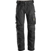 Snickers 6351 Mens Allround Work Stretch Loose Fit Trousers Black/ Black 30" 30"