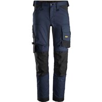 Snickers 6341 Mens Allround Work Stretch Slim Fit Trousers Navy / Black 30" 30"
