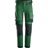 Snickers 6341 Mens Allround Work Stretch Slim Fit Trousers Green / Black 30" 30"