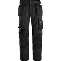 Snickers 6251 Mens Allround Work Stretch Loose Fit Trousers Holster Pockets Black 35" 30"