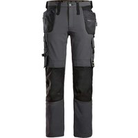 Snickers 6271 AllroundWork Full Stretch Trousers Holster Pockets Steel Grey 30" 28"