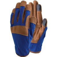 Town and Country All Purpose Synthetic Leather Work Gloves Blue / Brown M