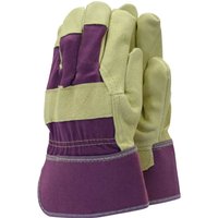 Town and Country Original Washable Leather Rigger Gloves Purple M