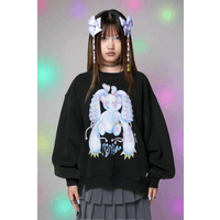 Minga London x Ema Gaspar Bunny Graphic Sweatshirt Colour: Black Size: S