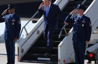 Trump arrives in Los Angeles for GOP fundraiser. Newsom bemoans ‘overdue’ wildfire relief