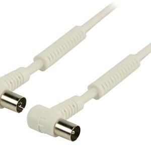 Valueline Antenna Cable White 120 dB – 1 metre