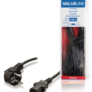 Valueline Power cable Schuko Angled – 2 metres