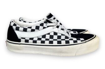Vans Checkerboard Ni Shoes UK 9.5 Bold Black Low Skater Sneakers Trainers