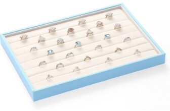 Bocar Ring Display Plate Ring Showcase Organizer Holder CP-royalblue-JZ