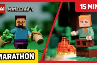 Survival Adventures Begin! ⛏️🌙 | LEGO Minecraft Classic Tales Marathon | LEGO