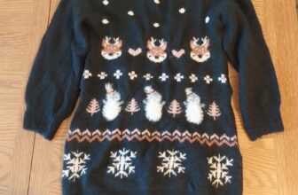 H&M Snowman Christmas Jumper Ugly Sweater Merry Xmas Holiday Party Festive 4/6 Y
