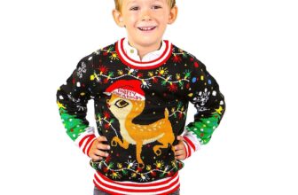 SOCAL LOOK Kids Ugly Christmas Sweater – Funny Holiday Pullover for Boys & Girls
