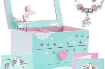 Amitié Lane Unicorn Musical Jewellery Box for Girls Unicorns Gifts Mint