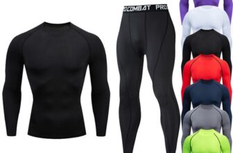 Men Thermal Underwear Compression Top Shirts Bottom Long Sleeve Base Layer Set