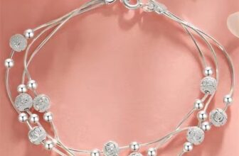 925 Sterling Silver Bead Linked Bracelet Women Girls Jewellery Gift UK
