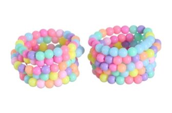 Princess Bracelets 10Pcs for Kids Girls Pearl Bead Bracelets Teen Jewelry Set