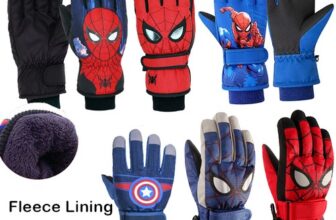 Boys Kids Winter Batman Warm Waterproof Gloves Ski Snow Windproof Thick Mittens