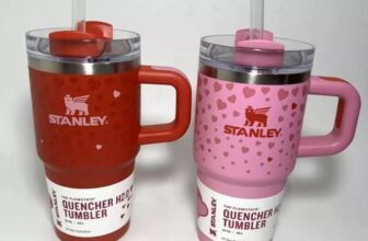 Stanley Cup Valentine’s Day 2025 Ruby Red & Sweet Hearts 20 oz 2 Pack Tumblers