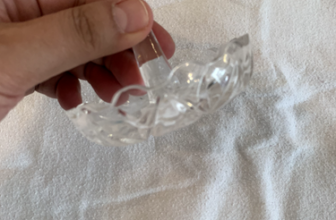 Crystal Ring Holder Round Dish Trinket Patterned Crystal Jewellery Holder Dish