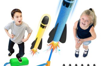 STOMP ROCKET LAUNCHER FOR KIDS TOYS 6 FOAM ROCKET FLYING TOY OUTDOOR GARDEN NEW