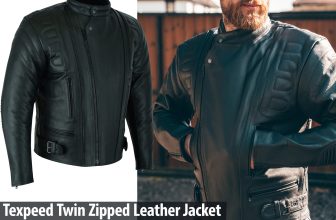 Motorcycle Leather Jacket Biker Motorbike Touring Cruiser With Genuine CE Armour