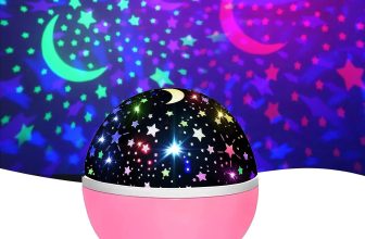 Starry Night Light Projector – Colorful Star Sky & Moon Lamp for Kids Bedroom