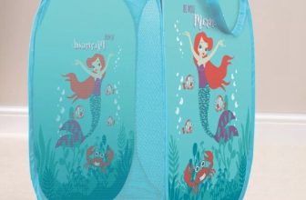 KIDS MERMAID BLUE LAUNDRY BASKET WASHING CLOTHES BIN FOLDABLE STORAGE HAMPER