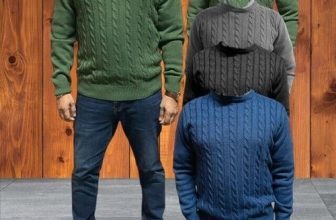 Mens Plain Classic Cable Chunky Crew Neck Heavy Knitwear Pullover Jumper Sweater