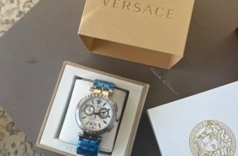 £945 NEW Versace Aion Men’s Silver Chronograph Watch VBR040017