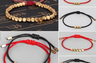 Tibetan Buddhist Handmade Copper Beads Bracelet Lucky Red Rope Women Men Jewelry