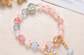 Lovely Daisy Beaded Charm Bracelet Girls Kid Childrens Jewellery Gift