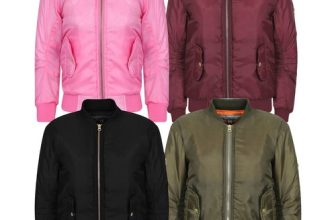 KIDS JACKET GIRLS BOYS BOMBER PADDED ZIP UP BIKER WINTER MA1 COAT 2-13 YEARS NEW