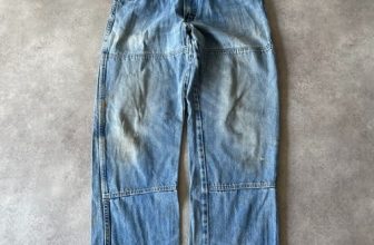 Dickies Double Knee Jeans Mens 36″ Y2K Denim Relaxed Fit Workwear Pants, Blue