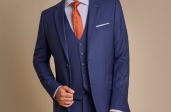 Cavani Men’s Navy Blue Slim Fit Suit Blazer Waistcoat Trousers Clearance Sale